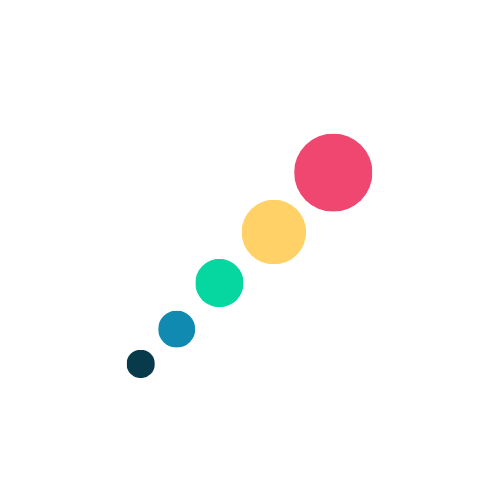 Five colored circles arranged diagonally — Coaching
