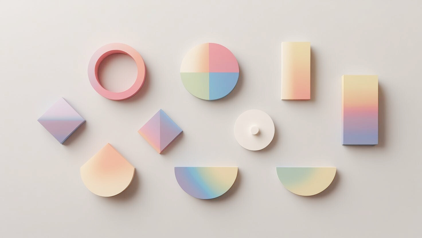 Soft abstract shapes in muted colours