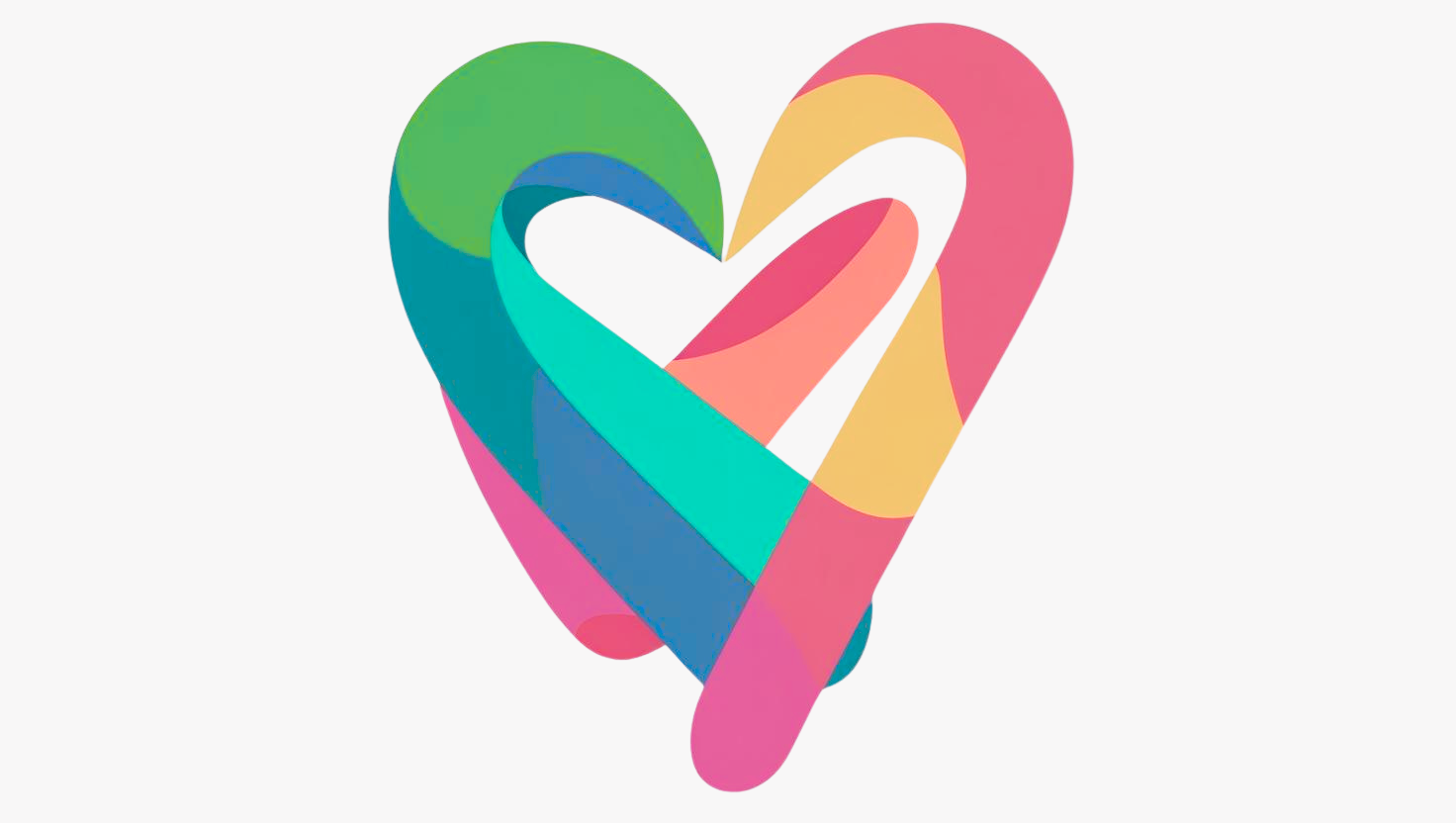 Rainbow heart representing LGBTQ+ community